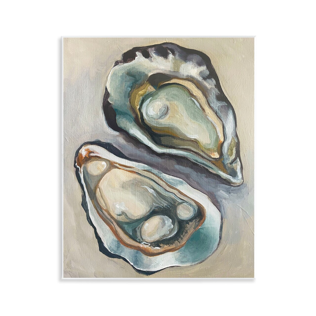 Stupell Industries Nautical Oyster Duo Wall Plaque Art Design by Daphne Polselli